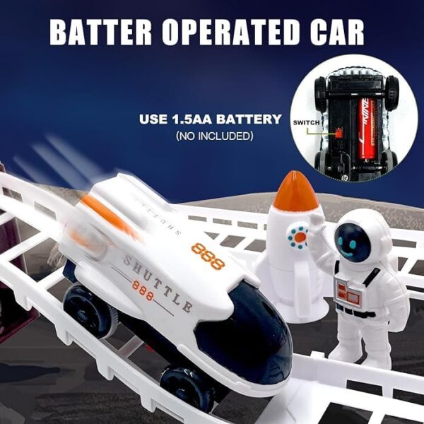 Outer Space Race Track Set For Kids