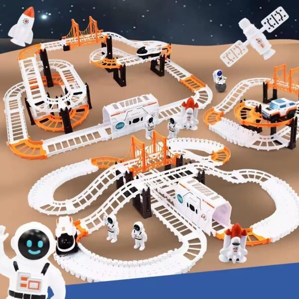 Outer Space Race Track Set For Kids