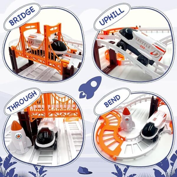 Outer Space Race Track Set For Kids