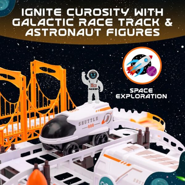 Outer Space Race Track Set For Kids