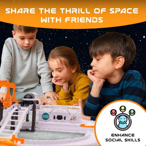 Outer Space Race Track Set For Kids