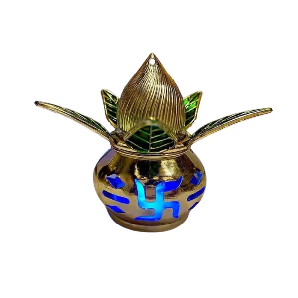 Gold Plated Eco Friendly LED Kalash For Pooja Mandir