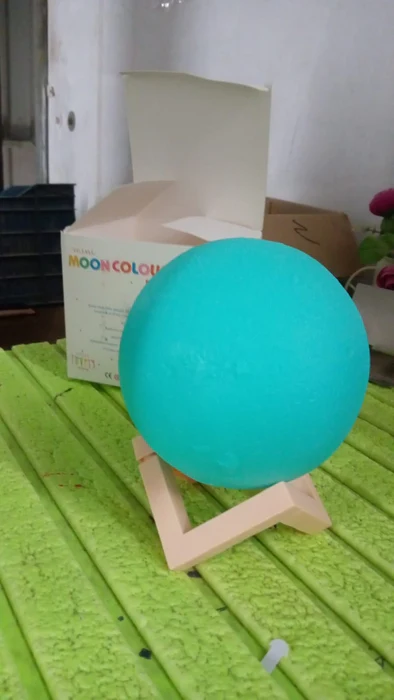 Moon Night Lamp With Plastic Stand Night Lamp
