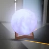 Moon Night Lamp With Plastic Stand Night Lamp