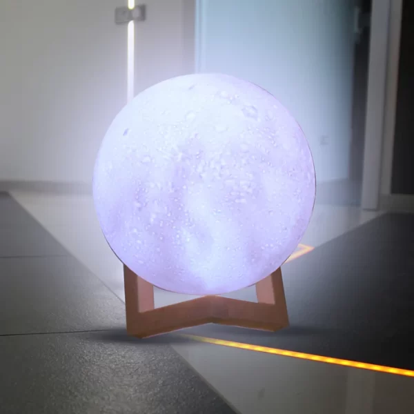 Moon Night Lamp With Plastic Stand Night Lamp