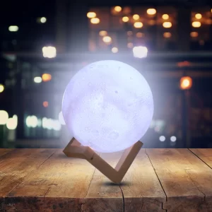 Moon Night Lamp With Plastic Stand Night Lamp