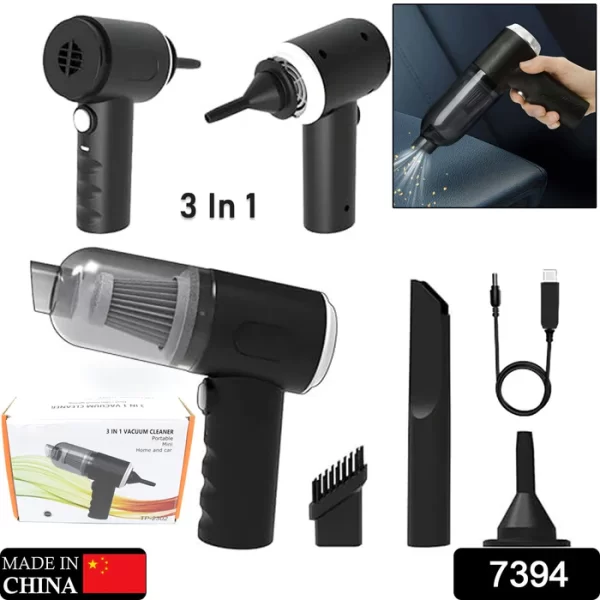 3 In 1 Car Mini Vacuum Cleaner With Blower